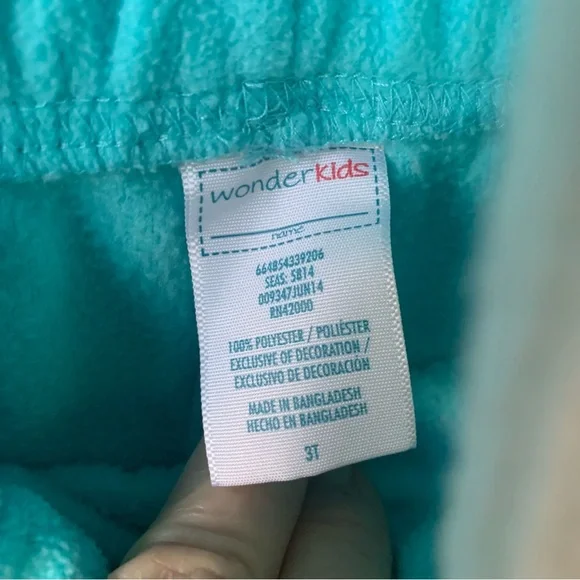 Easter Bunny Fun w/Wonderkids 3T Fleece Set - Teal & White & Place Sweater - Picture 6 of 9